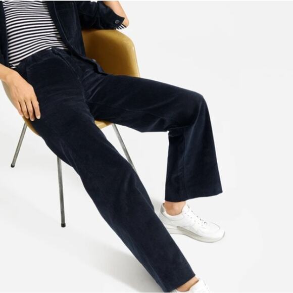 LOFT Marisa Black Corduroy Trousers Size 6 - Picture 1 of 9